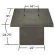 Real Flame Ventura Square Propane Fire Table with Natural Gas Conversion - C9630LP - Dimension
