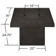 Real Flame Ventura Square Propane Fire Table with Natural Gas Conversion - C9630LP - Dimension