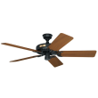 Hunter Outdoor Original 52 Inch Matte Black Ceiling Fan with Teak Blades - 23863