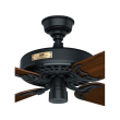 Hunter 7560 CFM 120 Volt Outdoor Original 52 Inch Ceiling Fan Matte Black - 23838 - Close View 2