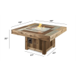 The Outdoor Greatroom Vintage Square Gas Fire Pit Table - VNG-2424BRN