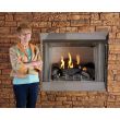 Empire Outdoor 36-Inch Stainless Steel Electronic Ignition Fireplace With Logs - OP36FB2MF / OLX24WR / ONI24