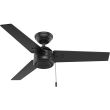 Hunter Cassius Outdoor 52 Inch Matte Black Ceiling Fan - 59264