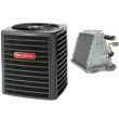 5 Ton 13.8 SEER2 Goodman Air Conditioner with Vertical 24.5" Uncased Coil - GSXN406010 / CAUF4961D6