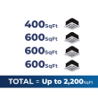 36,000 BTU 22.2 SEER2 ACiQ 4-Zone Ceiling Cassette Mini Split System Extreme Series - 9+12+12+12 - ACiQ-36Z-HH-M4 / ACIQ-09CC-HH-MB / 3-ACIQ-12CC-HH-MB