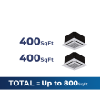 18,000 BTU 22.9 SEER2 ACiQ 2-Zone Ceiling Cassette Mini Split System - 9+9 - ES-18Z-M2/ACIQ-09CC-HH-M-2
