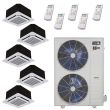 55,000 BTU 22 SEER2 ACiQ 5-Zone Ceiling Cassette Mini Split System Extreme Series - 12+12+12+18+18 - ACIQ-55Z-HH-M5 / ACIQ-12CC-3 / ACIQ-18CC/ ACIQ-18CC