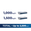 36,000 BTU 22.2 SEER2 ACiQ 2-Zone Concealed Duct Mini Split System Extreme Series - 18+24 - ACiQ-36Z-HH-M4 / ACiQ-18CD-HH-MB / ACiQ-24CD-HH-MB