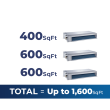 27,000 BTU 21 SEER2 ACiQ 3-Zone Concealed Duct Mini Split System - 9+12+12 - ES-27Z-M3/ACIQ-09CD-HH-M/ACIQ-12CD-HH-M-2
