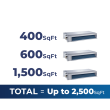 36,000 BTU 20 SEER2 ACiQ 3-Zone Concealed Duct Mini Split System - 9+12+24 - ES-36Z-M4/ACIQ-09CC-HH-M/ACIQ-12CC-HH-M/ACIQ-24CC-HH-M