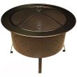 Buck Stove 30" Round Wood Burning Fire Pit - bronze diamond