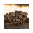 Fire Pit Art Log Rack - Crescent