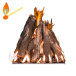 Grand Canyon TPS Tee-Pee Stack Propane Gas Fire Pit Burner Kit -Match Lit - TPS-LP