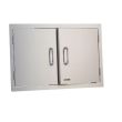 Bull 30-Inch Stainless Steel Double Door Walled With Paper Towel Holder - 33568