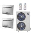 36,000 BTU 22.2 SEER2 ACiQ 2-Zone Floor or Ceiling Mounted Mini Split System Extreme Series - 12+18 - ACiQ-36Z-HH-M4 / ACIQ-12FM-HH-MB / ACIQ-18FM-HH-MB