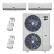 48,000 BTU 21.8 SEER2 ACiQ 2-Zone Wall Mounted Mini Split System - Extreme Series - WiFi Enabled - 9+24 - ACIQ-48Z-HH-M5B / ACiQ-09W-HH-M / ACiQ-24W-HH-M
