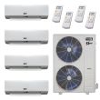 36,000 BTU 22.2 SEER2 ACiQ 4-Zone Wall Mounted Mini Split System - Extreme Series - WiFi Enabled - 9+9+9+9 - ACiQ-36Z-HH-M4 / 4-ACiQ-09W-HH-M