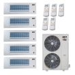 48,000 BTU 23.4 SEER2 ACiQ 5-Zone Slim Ceiling Cassette Mini Split System - 9+9+9+18+18 - ES-48Z-M5 / SCC0609-HH-M-3 / SCC1218-HH-M-2-L