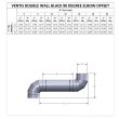 Ventis 6 Inch Double Wall Black Pipe