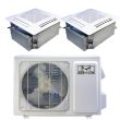 Stealth 24,000 BTU 23 SEER Designer+ Dual Zone Ceiling Cassette Heat Pump System 12+18 - SC-24Z-HH-M3 / SC-12CC-HP230 / SC-18CC-HP230
