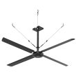 Hunter ECO 24 Ft HVLS Ceiling Fan 270,000 CFM Covers 14400 Sq Ft 240 Volts 3 Phase - ECO243P240V