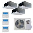 42,000 BTU 14 SEER Tri Zone Concealed Duct Stealth Comfort Designer Heat Pump System 9+12+24 - SC-42Z-HH-M5 / SC-09CD-HP230 /SC-12CD-HP230  / SC-24CD-HP230