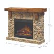 Dimplex Electric Fireplace And Fieldstone Mantel- GDS26L5-904ST