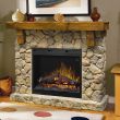 Dimplex Electric Fireplace And Fieldstone Mantel- GDS26L5-904ST