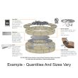 Firegear Square Paver Ready Fire Pit Burner Kit With Match Lit 25-Inch Pan And 16-Inch Burner - FPB-30SFTMSIN-PK