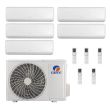 42,000 BTU Gree Livo 21 SEER2 Five Zone Wall Mount Mini Split Heat Pump System - R32 | 230V - 9 + 12 + 12 + 12 + 18