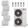 LG 48,000 BTU 5 Zone Low Wall Console Ductless Mini Split System - KUMXA481A / KNUQB091A / 3-KNUQB121A / KNMQB151A