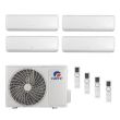 Gree Livo 36,000 Btu 21 SEER2 R-32 4-Zone Ductless Mini Split System - 9K-9K-12K-18K - MUL36HP230V1R32AO / 2-LIV09HP230AH / LIV12HP230AH / LIV18HP230AH
