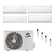 36,000 BTU Gree Sapphire 21 SEER2 Quad Zone Wall Mount Mini Split Heat Pump System - R32 | 230V - 9 + 12 + 12 + 18