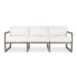 Real Flame Monaco 3 Seat Sofa - Brushed Antique White - 1170-BAW