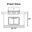 Lion Grill Island- Superior Q - Front View