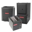 2 Ton 16.5 SEER 97% AFUE 80,000 BTU Goodman Furnace and Air Conditioner System - Downflow