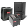 4 Ton 17 SEER 96% AFUE 120,000 BTU Goodman Gas Furnace and Heat Pump System - Downflow