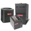 3 Ton 18 SEER 80% AFUE 100,000 BTU Goodman Gas Furnace and Heat Pump System - Upflow