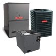 4 Ton 13.4 SEER2 80% AFUE 80,000 BTU Goodman Low NOx Gas Furnace and R32 Air Conditioner System - Upflow - GLXS3BN4810 / CAPFA6030C3 / GR9S800805CX