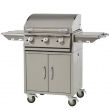 Bull 23" Grill Cart Complete Griddle 3 Burner Pro Grade Flat Top - 73008/9 - Right Side View