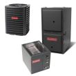1.5 Ton 13 SEER 96% AFUE 60,000 BTU Goodman Gas Furnace and Air Conditioner System - Vertical
