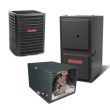 2.5 Ton 14 SEER 96% AFUE 100,000 BTU Goodman Gas Furnace and Air Conditioner System - Horizontal