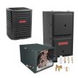2 Ton 14.5 SEER 97% AFUE 100,000 BTU Goodman Gas Furnace and Air Conditioner System - Horizontal