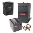 2 Ton 16 SEER 80% AFUE 80,000 BTU Goodman Gas Furnace and Air Conditioner System - Vertical