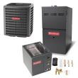 5 Ton 16 SEER 80% AFUE 80,000 BTU Goodman Gas Furnace and Air Conditioner System - Vertical