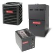 3 Ton 14 SEER 80% AFUE 100,000 BTU Goodman Gas Furnace and Heat Pump System - Vertical