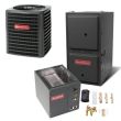2.5 Ton 15 SEER 96% AFUE 40,000 BTU Goodman Gas Furnace and Heat Pump System - Vertical