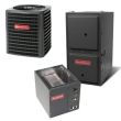 4 Ton 15 SEER 96% AFUE 120,000 BTU Goodman Gas Furnace and Heat Pump System - Vertical