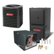 3 Ton 14.5 SEER 96% AFUE 80,000 BTU Goodman Gas Furnace and Heat Pump System - Horizontal
