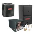 3 Ton 15.5 SEER 97% AFUE 80,000 BTU Goodman Gas Furnace and Heat Pump System - Horizontal